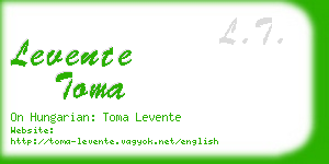 levente toma business card